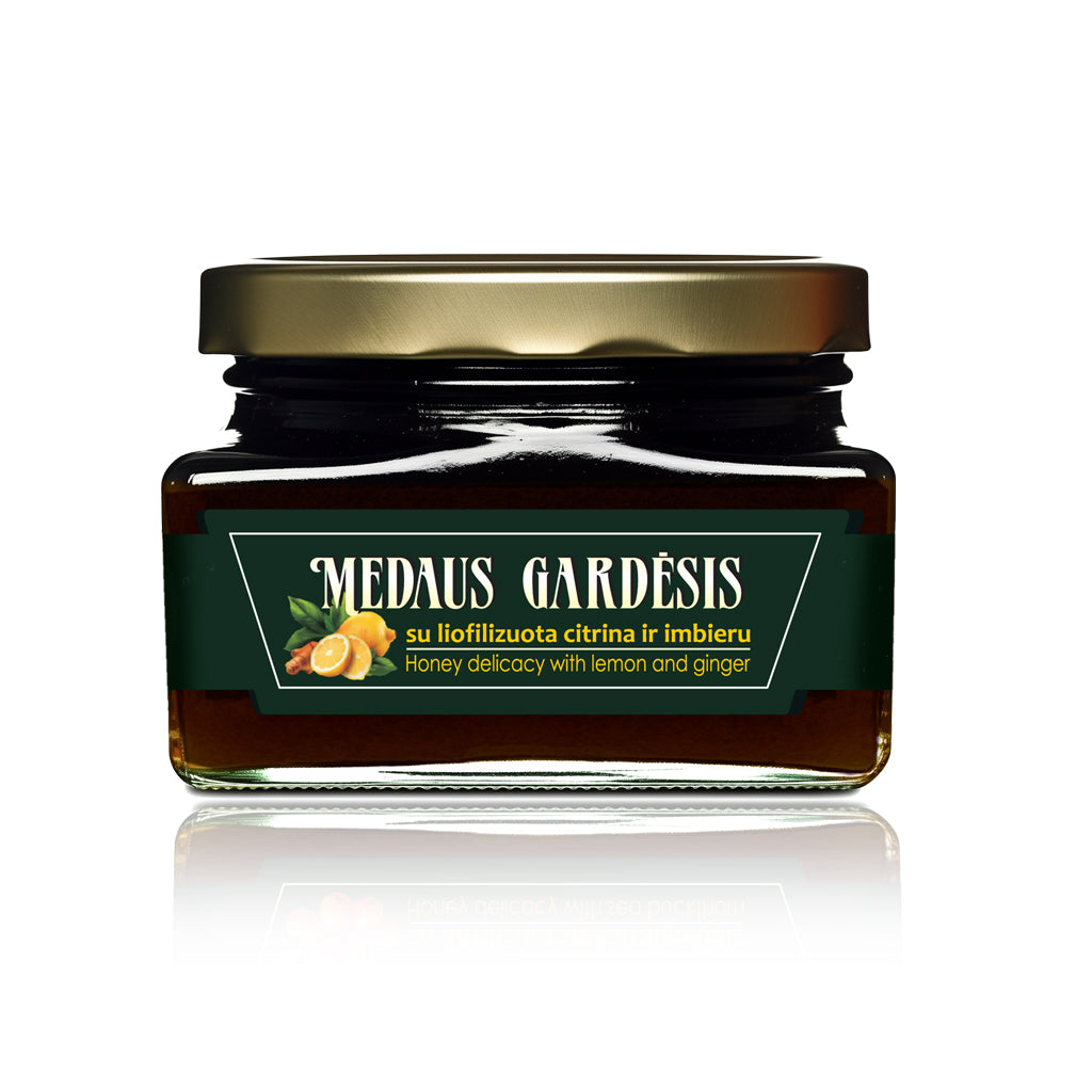 Medaus gardėsis su liofilizuota citrina ir imbieru