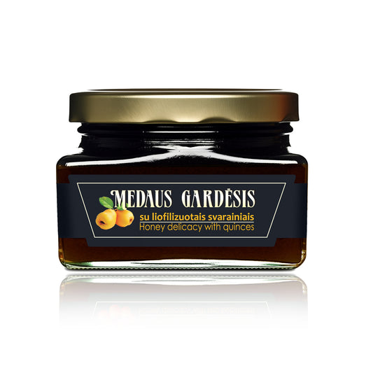 Medaus gardėsis su liofilizuotais svarainiais